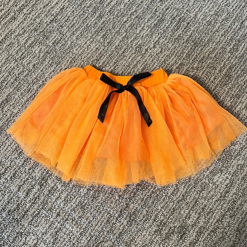 Orange tulle skirt
